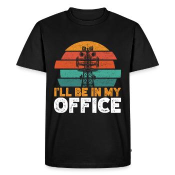 Grimpeurs industriels Tours Grimpeurs industriels - T-shirt Premium bio Homme - noir - Devant - Nico (187cm)