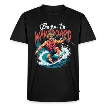Wakeboarding Born To Wakeboard - Men's Premium Organic T-Shirt - black - Front - Nico (187cm)