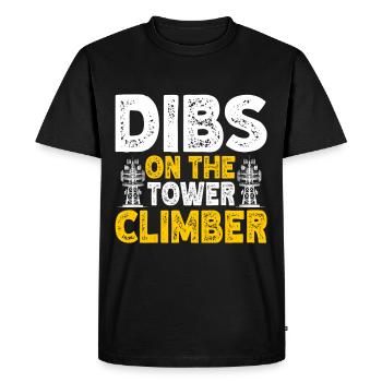 Grimpeurs industriels Tours Grimpeurs industriels - T-shirt Premium bio Homme - noir - Devant - Nico (187cm)