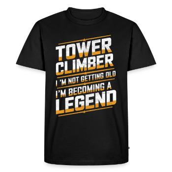 Grimpeurs industriels Tours Grimpeurs industriels - T-shirt Premium bio Homme - noir - Devant - Nico (187cm)