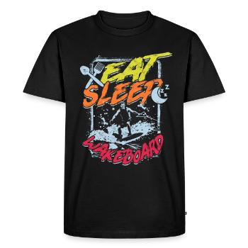 Wakeboarding Eat Sleep Wakeboard Wakeboarder - Men's Premium Organic T-Shirt - black - Front - Nico (187cm)