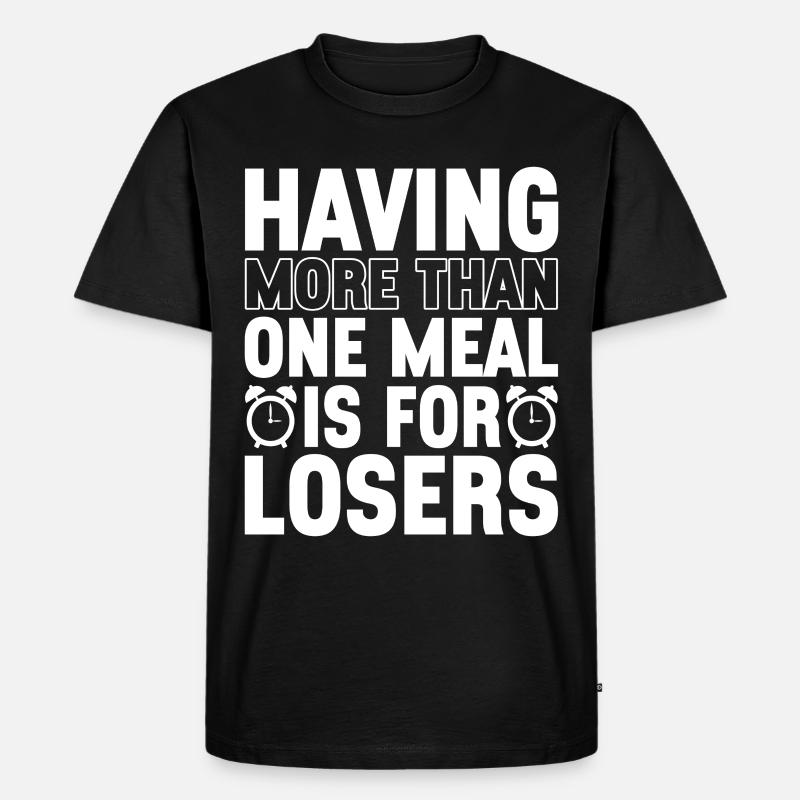 Intervallfasten Intermittierendes Fasten - Männer Premium Bio T-Shirt - Schwarz