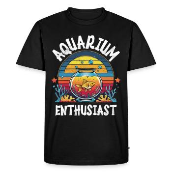 Aquarium aquatique - T-shirt Premium bio Homme - noir - Devant - Nico (187cm)