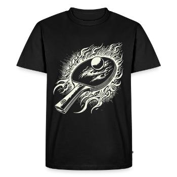 Raquette de tennis de table Passion - T-shirt Premium bio Homme - noir - Devant - Nico (187cm)