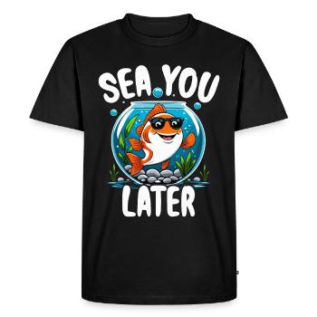 Aquarium aquatique - T-shirt Premium bio Homme - noir - Devant - Nico (187cm)