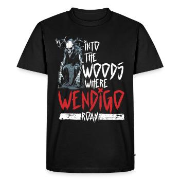 Wendigo Kryptide Cryptide - T-shirt Premium bio Homme - noir - Devant - Nico (187cm)