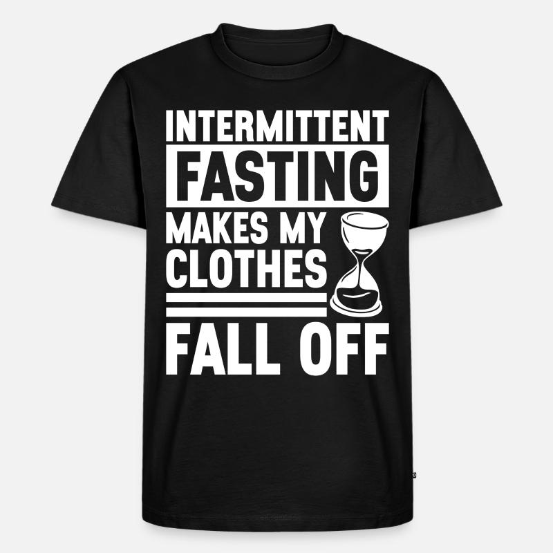 Intervallfasten Intermittierendes Fasten - Männer Premium Bio T-Shirt - Schwarz