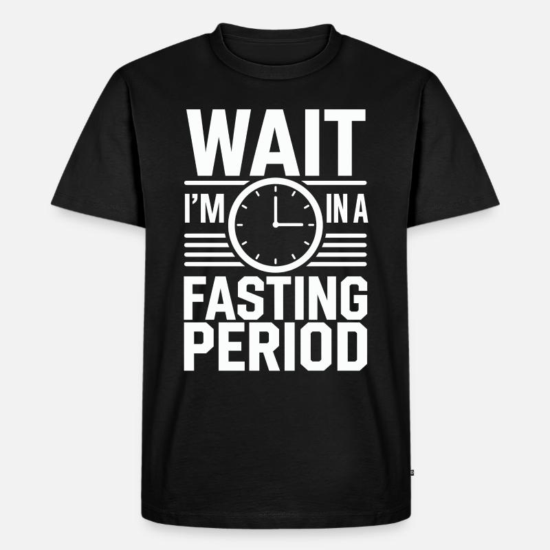 Intervallfasten Intermittierendes Fasten - Männer Premium Bio T-Shirt - Schwarz