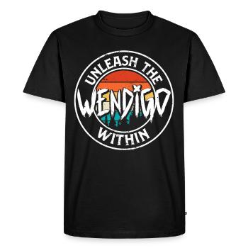 Wendigo Kryptide Cryptide - T-shirt Premium bio Homme - noir - Devant - Nico (187cm)
