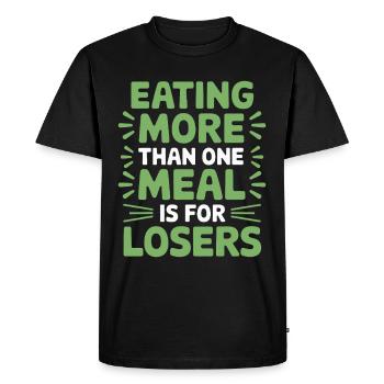 Intermittent fasting Intermittent fasting - Men's Premium Organic T-Shirt - black - Front - Nico (187cm)