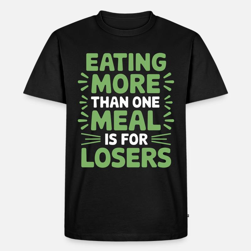 Intervallfasten Intermittierendes Fasten - Männer Premium Bio T-Shirt - Schwarz