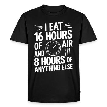 Jeûne intermittent Jeûne intermittent - T-shirt Premium bio Homme - noir - Devant - Nico (187cm)