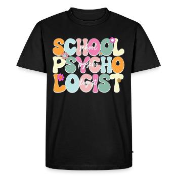 Psychologue scolaire - T-shirt Premium bio Homme - noir - Devant - Nico (187cm)
