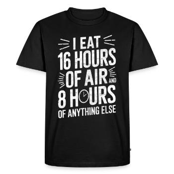 Jeûne intermittent Jeûne intermittent - T-shirt Premium bio Homme - noir - Devant - Nico (187cm)