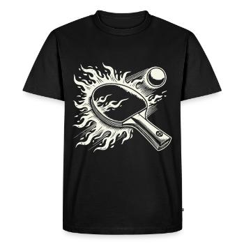 Raquettes de tennis de table Flammes Jeu de tennis de table - T-shirt Premium bio Homme - noir - Devant - Nico (187cm)