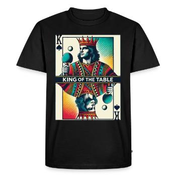 Rétro jouer au ping-pong king - T-shirt Premium bio Homme - noir - Devant - Nico (187cm)