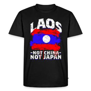 Laos Emergency China Emergency Japan Lao Root - Men's Premium Organic T-Shirt - black - Front - Nico (187cm)