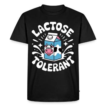 Amateur de lait tolérant au lactose Pro-Dairy - T-shirt Premium bio Homme - noir - Devant - Nico (187cm)