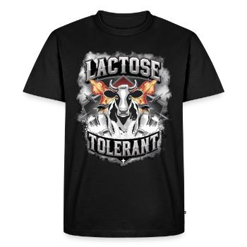 Tolérants au lactose Amateurs de lait - T-shirt Premium bio Homme - noir - Devant - Nico (187cm)