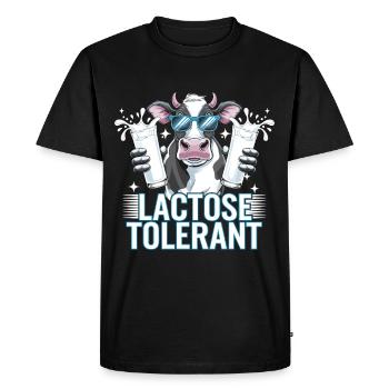 Tolérants au lactose Amateurs de lait - T-shirt Premium bio Homme - noir - Devant - Nico (187cm)
