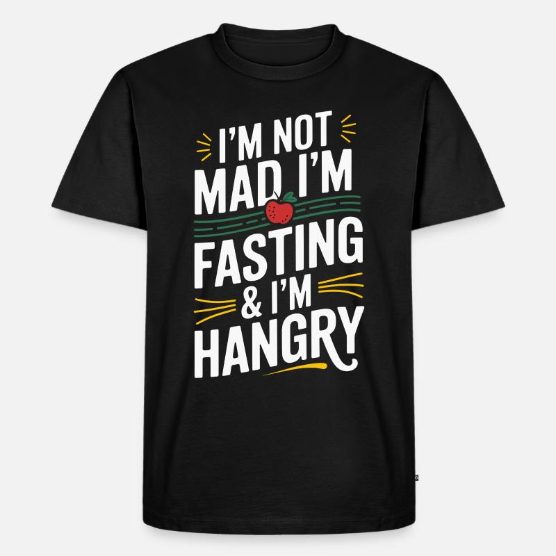 Intervallfasten Intermittierendes Fasten - Männer Premium Bio T-Shirt - Schwarz