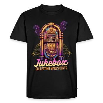 Collectionneurs de juke-box La collection de juke-box rapporte des centimes - T-shirt Premium bio Homme - noir - Devant - Nico (187cm)