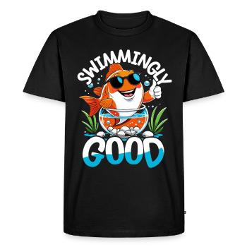 Aquarium aquatique - T-shirt Premium bio Homme - noir - Devant - Nico (187cm)