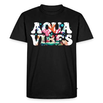 Aquarium aquatique - T-shirt Premium bio Homme - noir - Devant - Nico (187cm)
