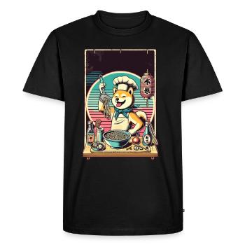 Shiba Dog Ramen Chef Funny Dogs Japon - T-shirt Premium bio Homme - noir - Devant - Nico (187cm)