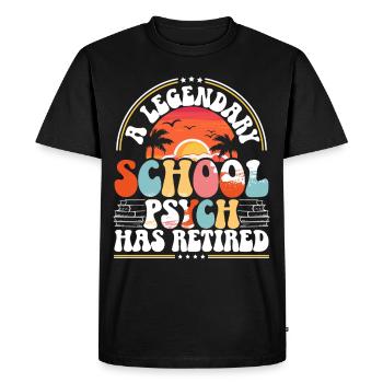 Psychologue scolaire Psychologue scolaire Pension - T-shirt Premium bio Homme - noir - Devant - Nico (187cm)
