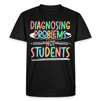 Psychologue scolaire - T-shirt Premium bio Homme - noir - Devant - Nico (187cm)