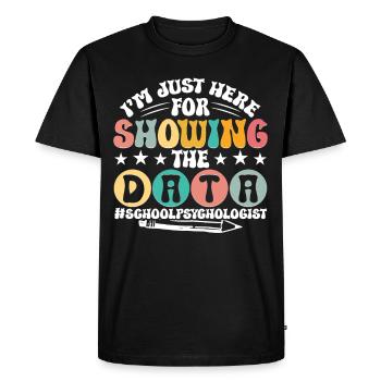 Psychologue scolaire - T-shirt Premium bio Homme - noir - Devant - Nico (187cm)