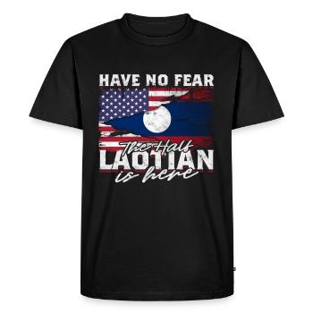 Laos Have No Feat The Half Loatian Is Here - Men's Premium Organic T-Shirt - black - Front - Nico (187cm)