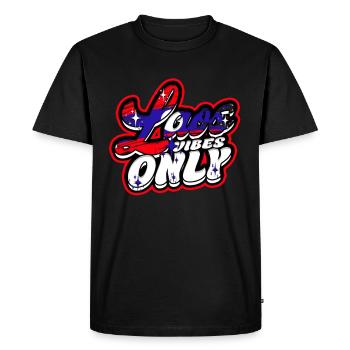 Laos Vibes Uniquement Racine Laotienne - T-shirt Premium bio Homme - noir - Devant - Nico (187cm)