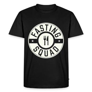 Jeûne intermittent Jeûne intermittent - T-shirt Premium bio Homme - noir - Devant - Nico (187cm)