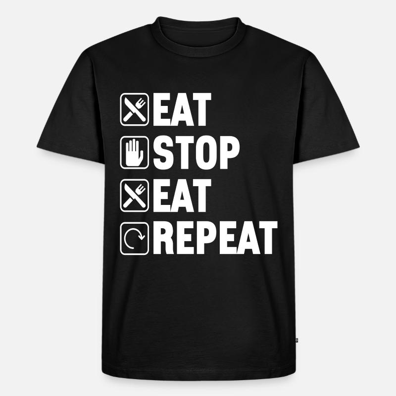 Intervallfasten Intermittierendes Fasten - Männer Premium Bio T-Shirt - Schwarz