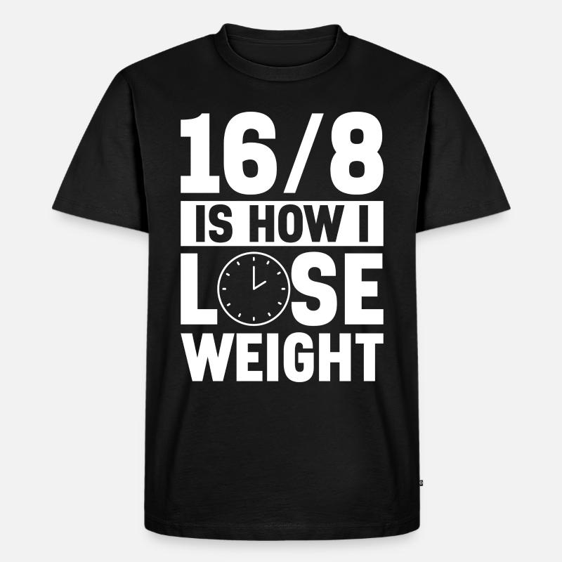 Intervallfasten Intermittierendes Fasten - Männer Premium Bio T-Shirt - Schwarz