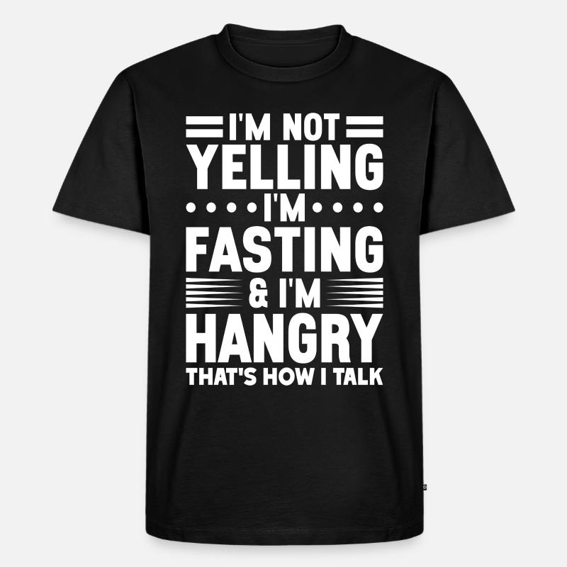 Intervallfasten Intermittierendes Fasten - Männer Premium Bio T-Shirt - Schwarz