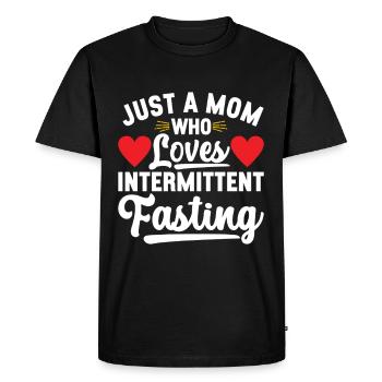Jeûne intermittent Jeûne intermittent - T-shirt Premium bio Homme - noir - Devant - Nico (187cm)