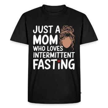 Jeûne intermittent Jeûne intermittent - T-shirt Premium bio Homme - noir - Devant - Nico (187cm)