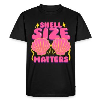 Shell Collector Shells Shell Size Matters - Men's Premium Organic T-Shirt - black - Front - Nico (187cm)