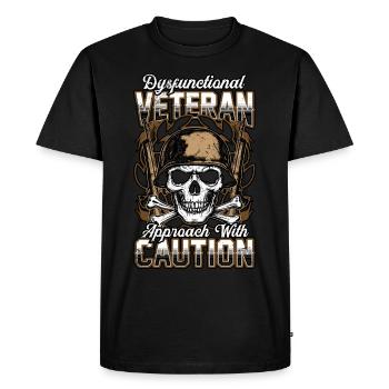 Vétéran dysfonctionnel - T-shirt Premium bio Homme - noir - Devant - Nico (187cm)