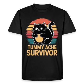 Douleur abdominale survivante des maux de ventre - T-shirt Premium bio Homme - noir - Devant - Nico (187cm)