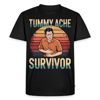 Douleur abdominale survivante des maux de ventre - T-shirt Premium bio Homme - noir - Devant - Nico (187cm)