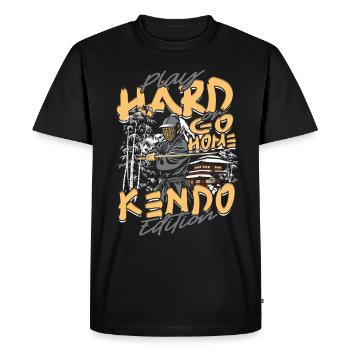 Kendo Arts Martiaux Japonais - T-shirt Premium bio Homme - noir - Devant - Nico (187cm)