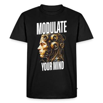 Synthesizer Synth Kick Drum DAW Modulate Your Mind - Men's Premium Organic T-Shirt - black - Front - Nico (187cm)