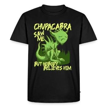 Chupacabra m’a vu mais personne ne le croit - T-shirt Premium bio Homme - noir - Devant - Nico (187cm)