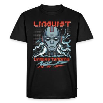 Computational Linguist Understanding NLP Is An Art - Men's Premium Organic T-Shirt - black - Front - Nico (187cm)