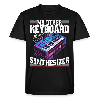 Synthesizer Synth Kick Drum DAW - Men's Premium Organic T-Shirt - black - Front - Nico (187cm)