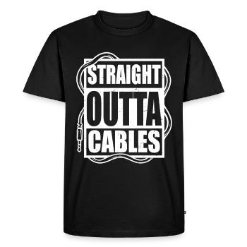 Technicien audiovisuel AV Tech - T-shirt Premium bio Homme - noir - Devant - Nico (187cm)